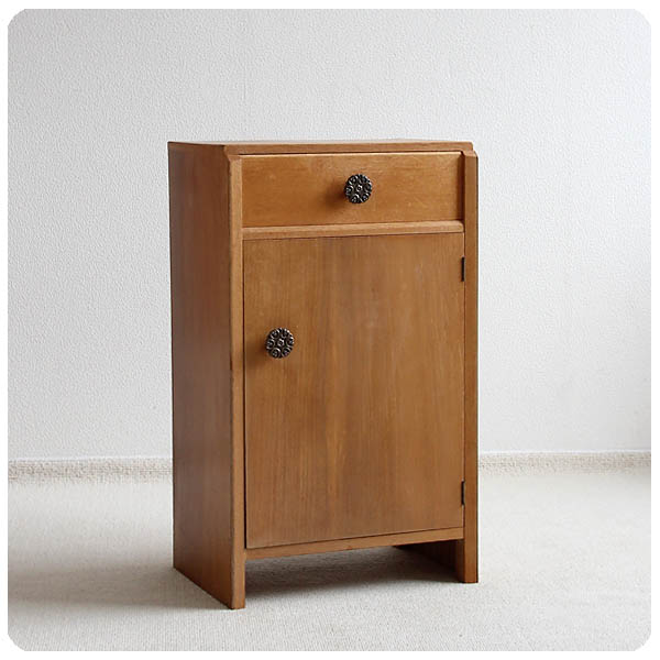 イギリス ヴィンテージ ベッドサイドキャビネット チーク ミッド