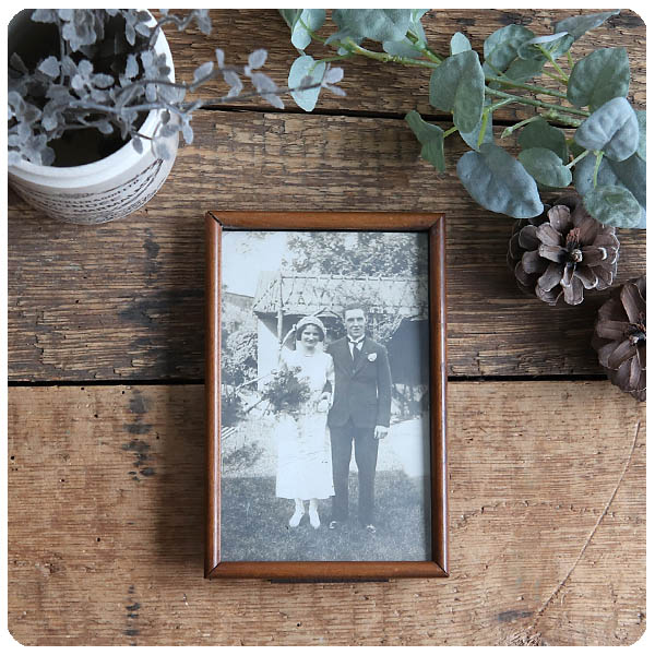 イギリス アンティーク フォトフレーム 写真立て 木製 ガラス
