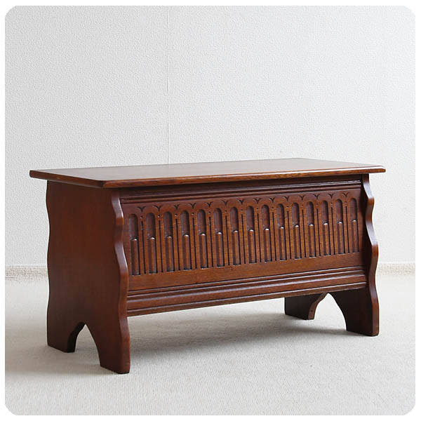 イギリス アンティーク調 ブランケットボックス ベンチチェスト オーク