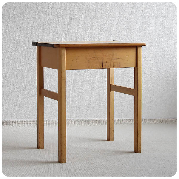 イギリス ヴィンテージ スクールデスク 学習机 木製 収納ボックス