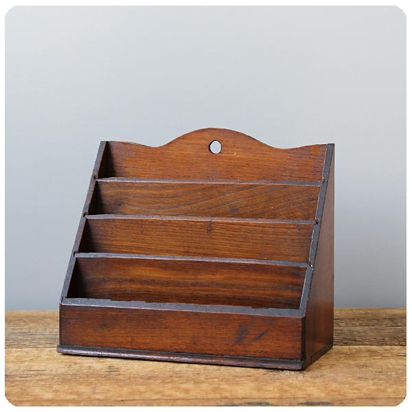 イギリス アンティーク レターラック 木製 ホルダー 収納 インテリア