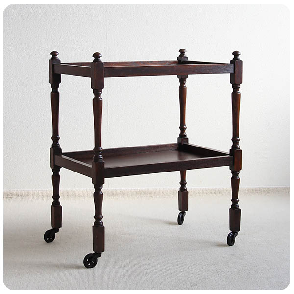 イギリス アンティーク キッチンワゴン トロリー 木製 インテリア