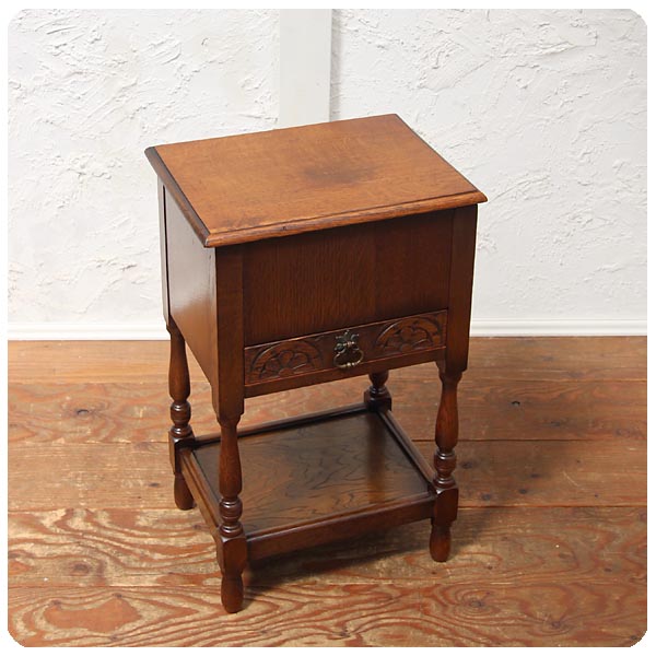 イギリス アンティーク ソーイングボックス 裁縫箱 オーク K-760