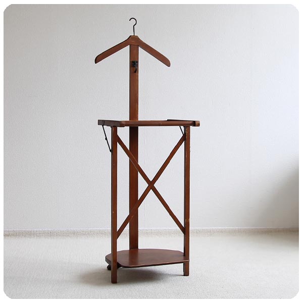 イギリス アンティーク 折りたたみハンガーラック/クローク