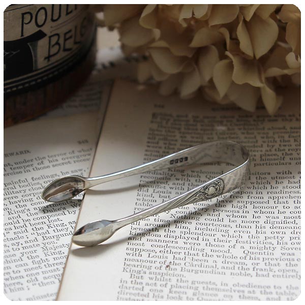 イギリス アンティーク シュガートング シルバープレート 銀メッキ