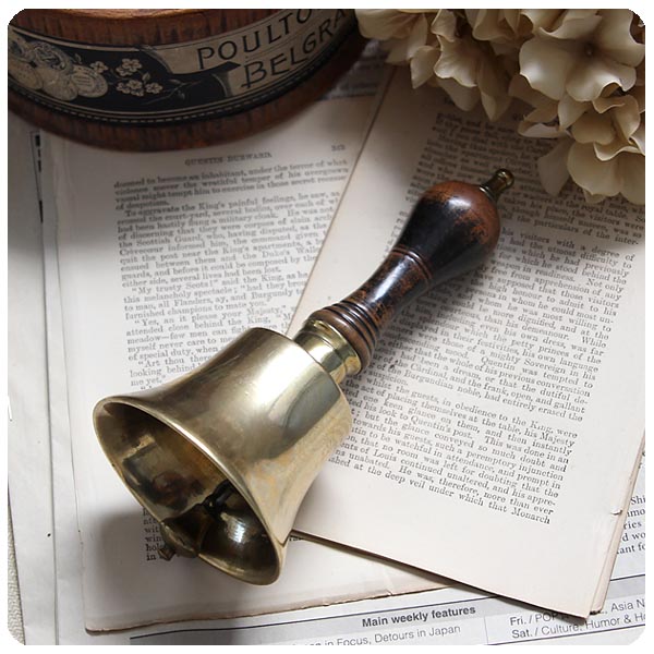 イギリス アンティーク ブラスハンドベル ディナーベル インテリア雑貨