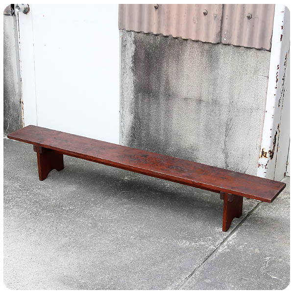 イギリス アンティーク ベンチ 古木 オールドパイン 長椅子 家具 店舗