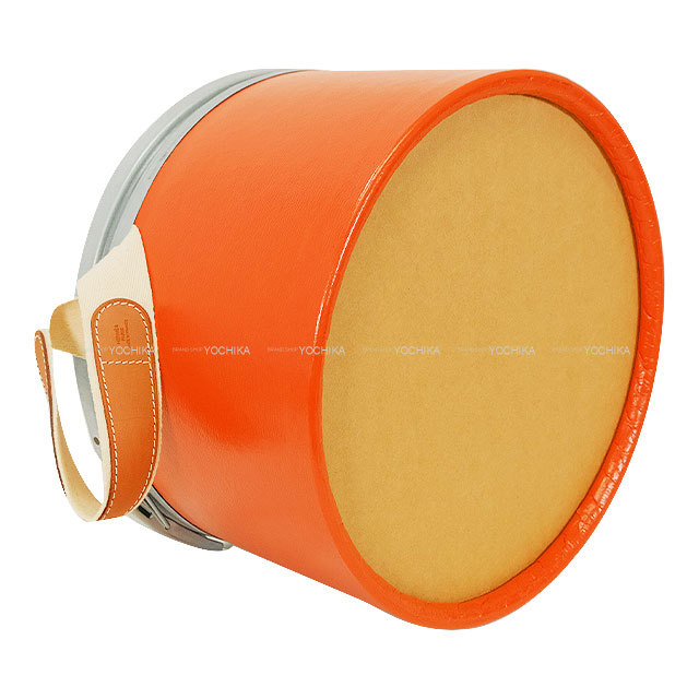 HERMES エルメス 家具 サドルボックス 30cm 缶 馬具入れ フーオレンジ