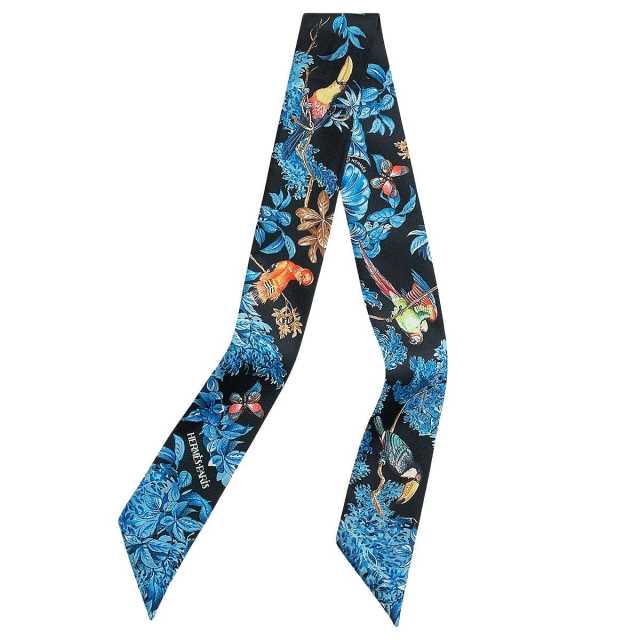 2026年春夏 HERMES エルメス スカーフ ツイリー 赤道直下 黒 (ブラック