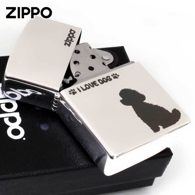 Zippo ジッポー トイプードル 犬 ドック 銀いぶし TP_SI1｜Zippo専門店