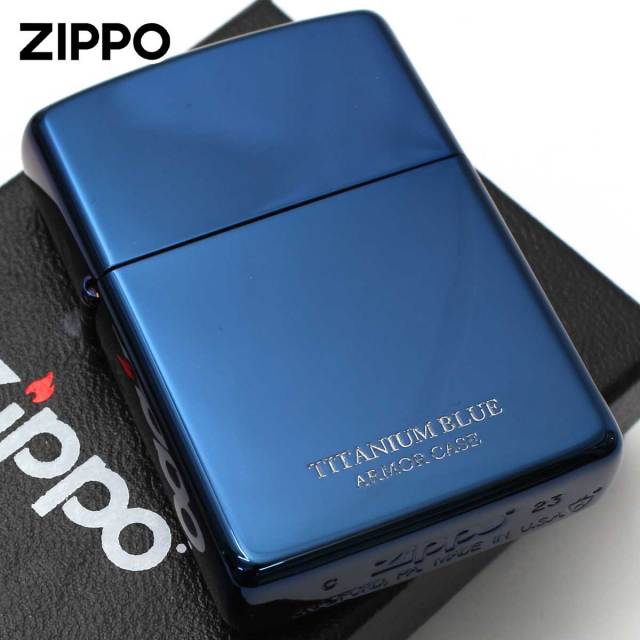 Zippo ジッポー アーマー チタニューム ブルー ポリッシュ 鏡面