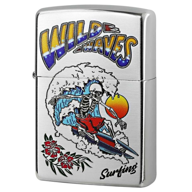 Zippo ジッポー サーフィン スカル ドクロ Surfing Skull つや消し