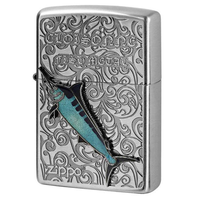 Zippo ジッポー カジキ ヴィンテージ 七宝メタル 海水魚 Vintage