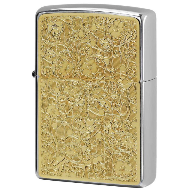 Zippo ジッポー アラベスク 唐草 ＃200 ゴールドプレート ニッケル