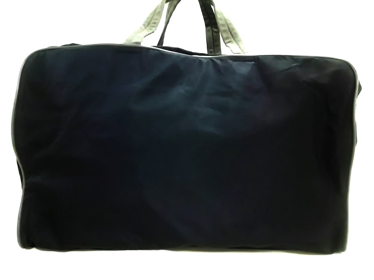 プラダスポーツ/ボストンバッグ/ネイビー×グレー/ナイロン/型番：V368