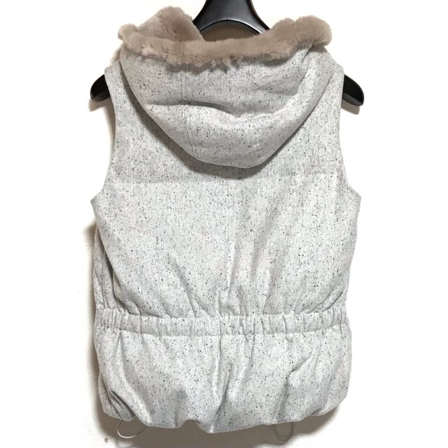 ブランベール/ダウンベスト/ライトグレー×グレーベージュ/サイズ：38の