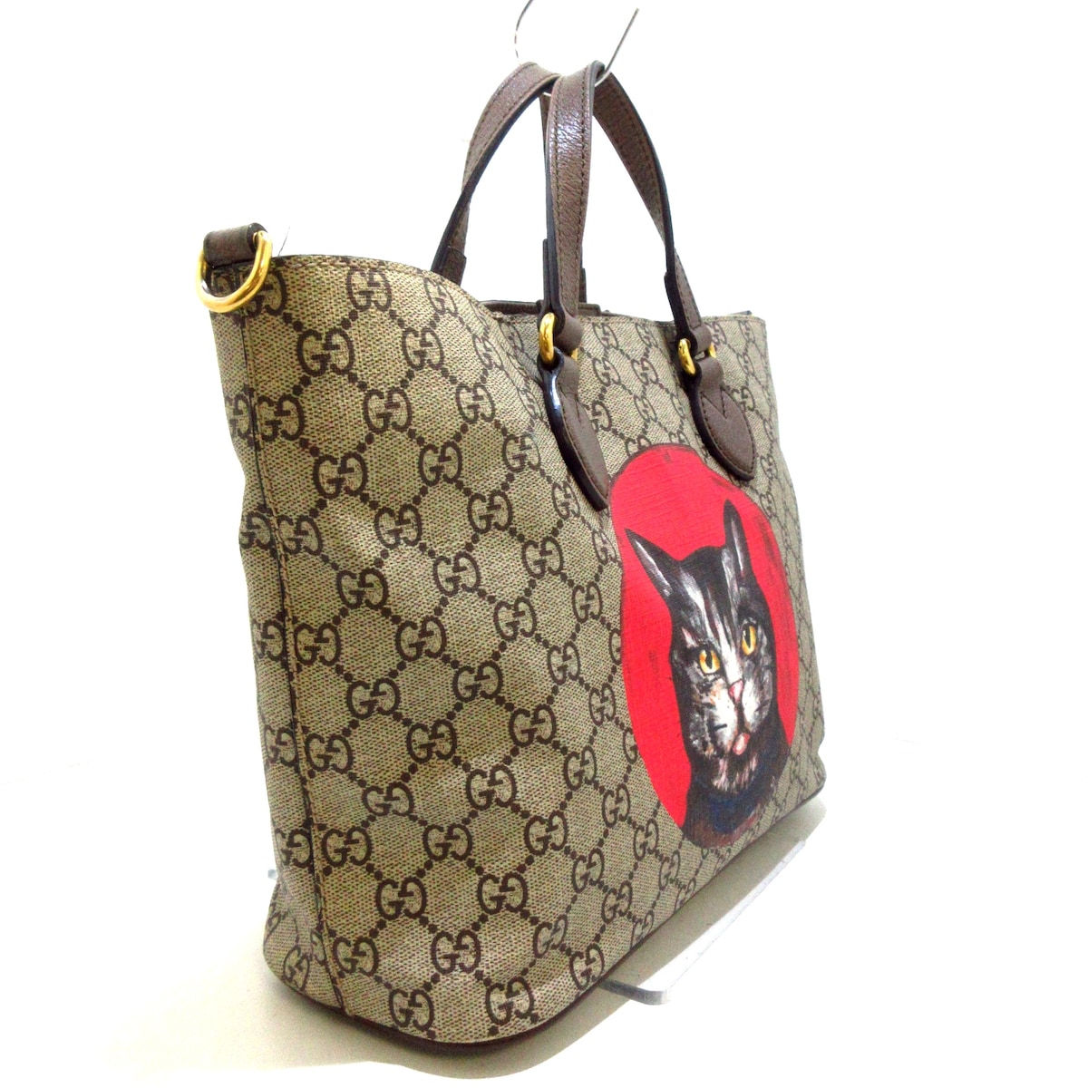 グッチ/トートバッグ/ミスティックキャット GGスプリーム/アイボリー