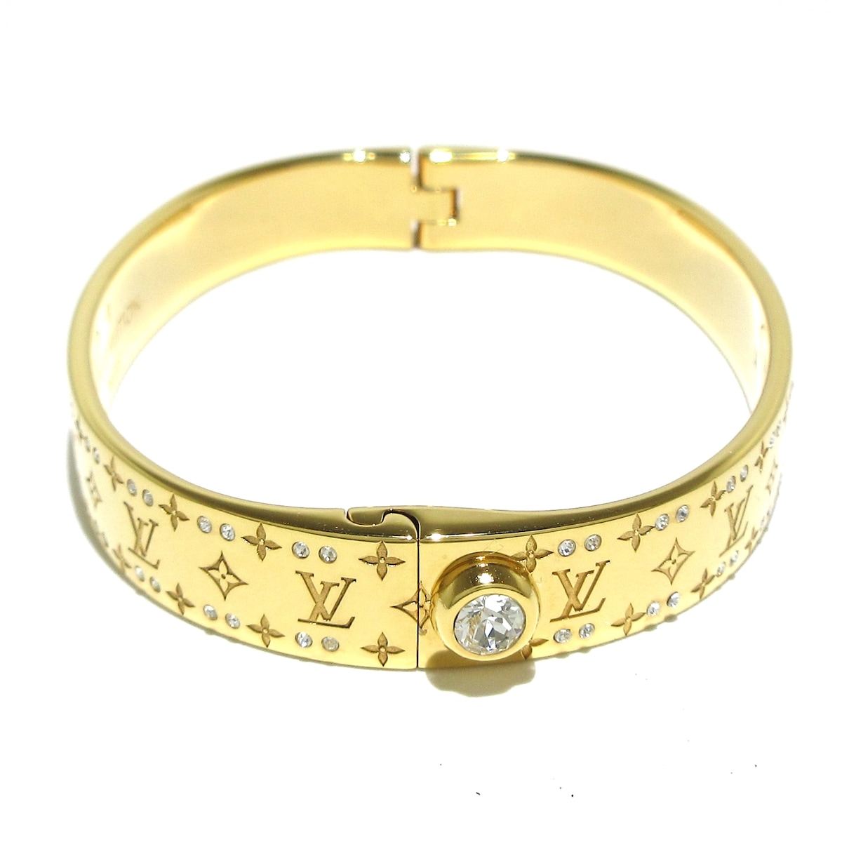 ルイヴィトン/バングル/ナノグラム ストラス/ゴールド/型番：M64861の