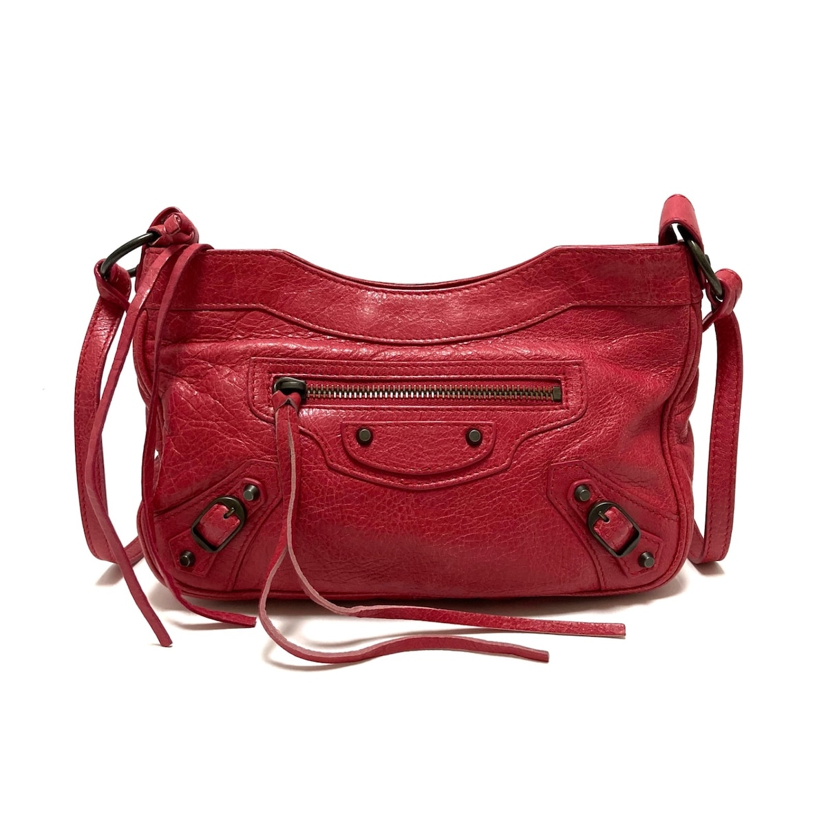 バレンシアガ/ショルダーバッグ/ザ・ヒップ/レッド/レザー/型番