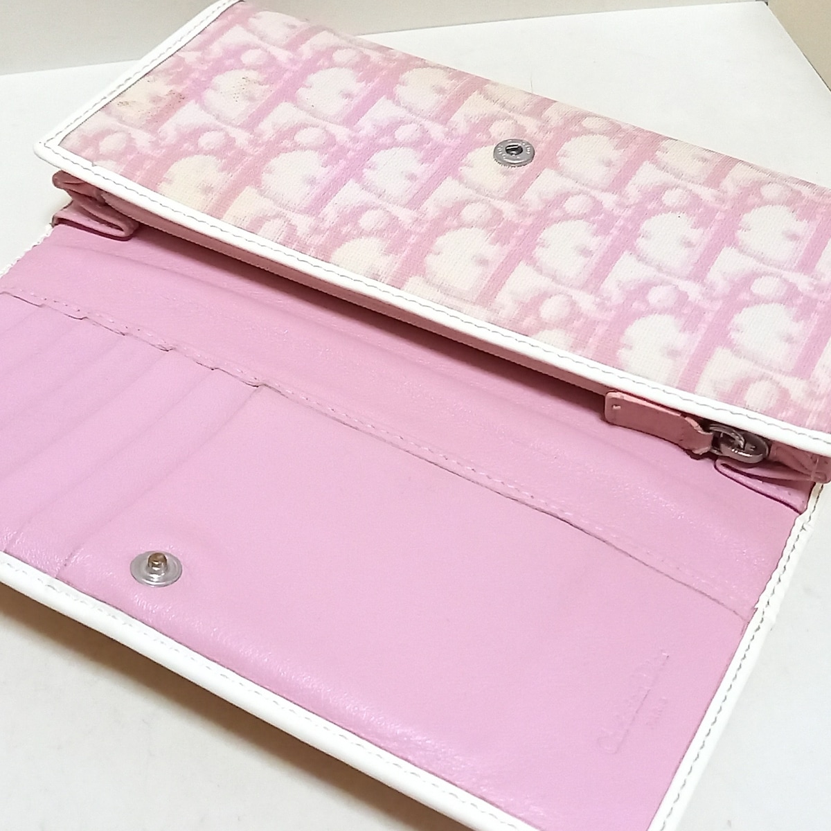 ディオール/クリスチャンディオール/長財布/トロッター/ピンク