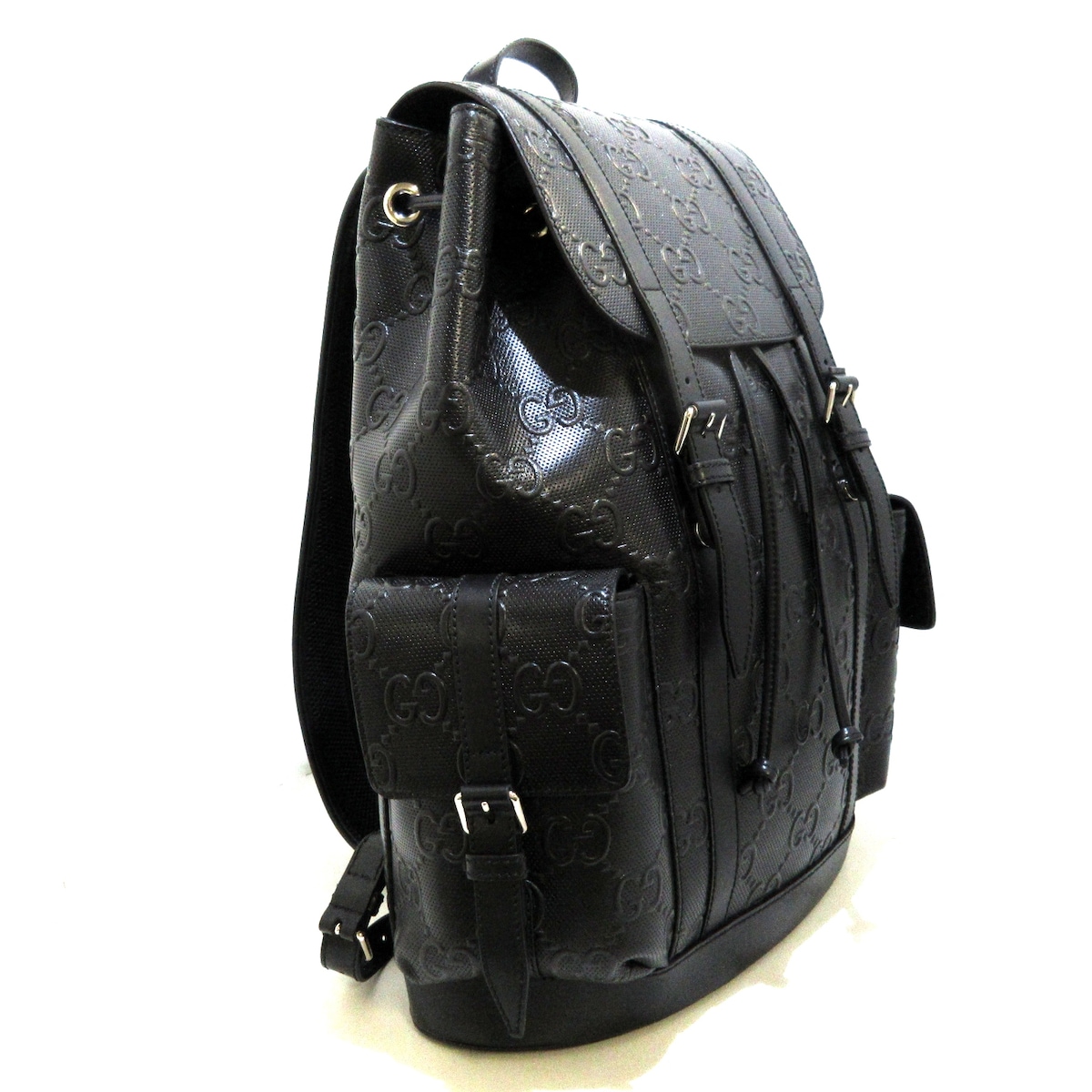 グッチ/リュックサック/GGエンボス バックパック/黒/GGエンボス レザー