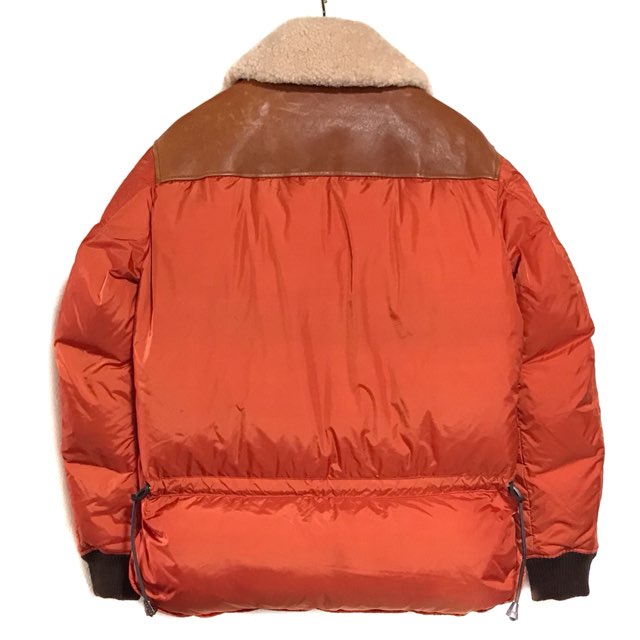 ディースクエアード/ダウンジャケット/オレンジ×ダークブラウン