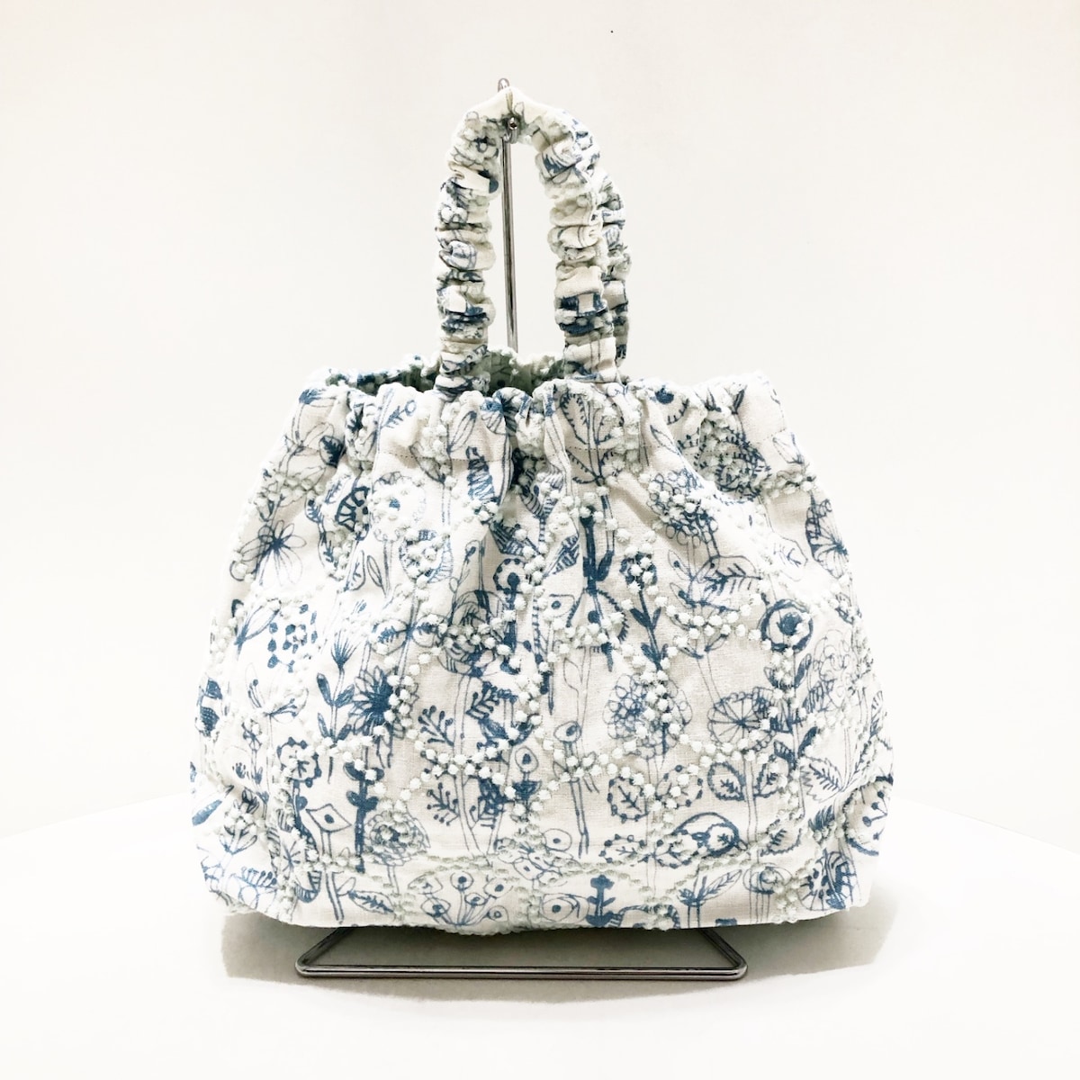 ミナペルホネン/ハンドバッグ/skip bag letter of flower+tambourine