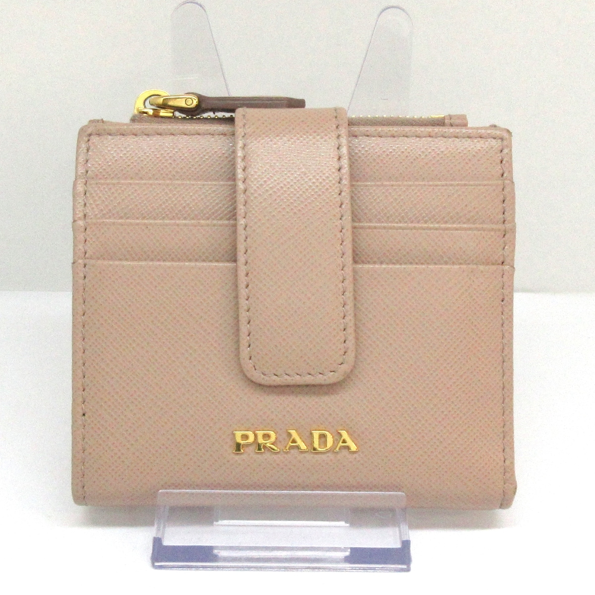 プラダ/2つ折り財布/サフィアーノマルチカラー 財布/ベージュ/型番
