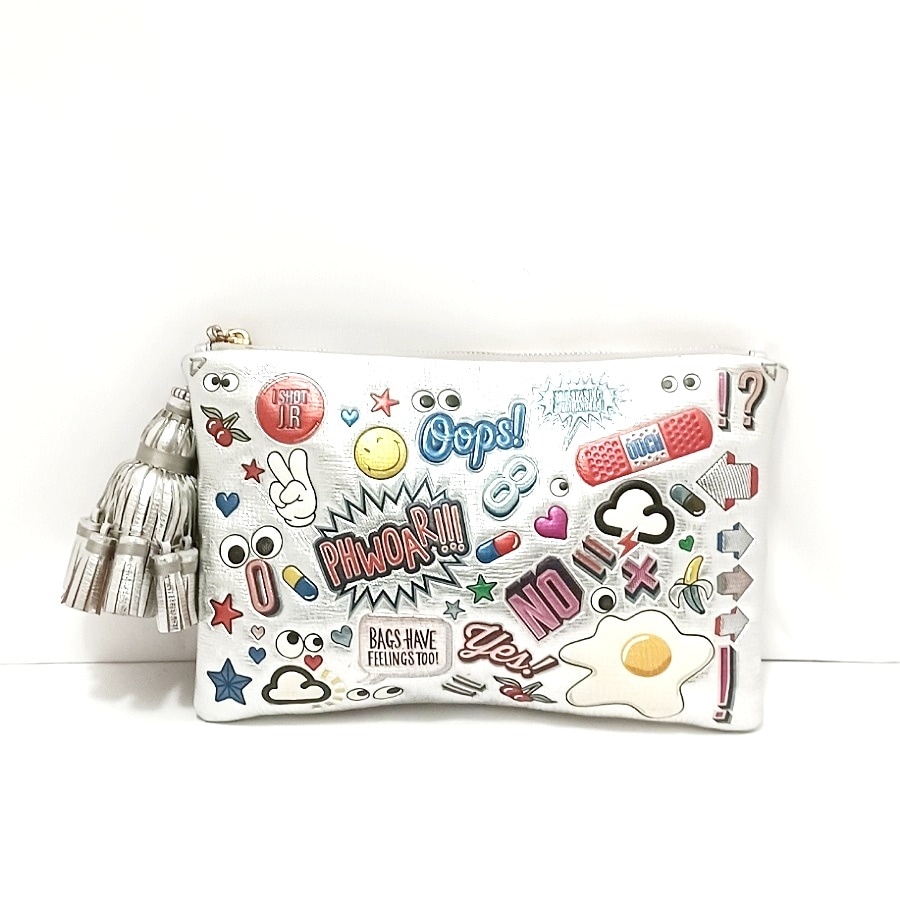 アニヤハインドマーチ/クラッチバッグ/オールオーバーステッカーズ