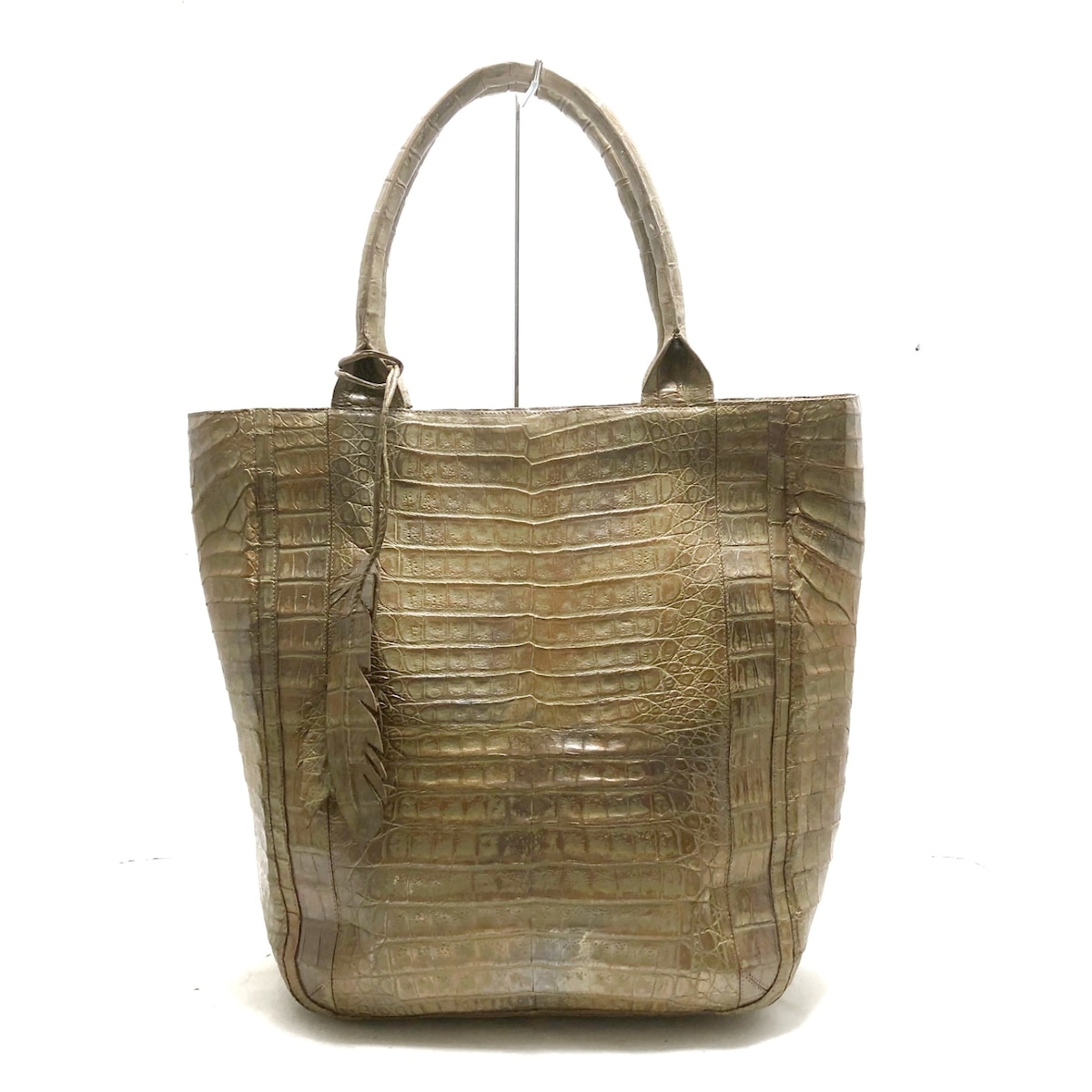 ナンシーゴンザレス/トートバッグ/ベージュ×マルチ/クロコダイルの買取