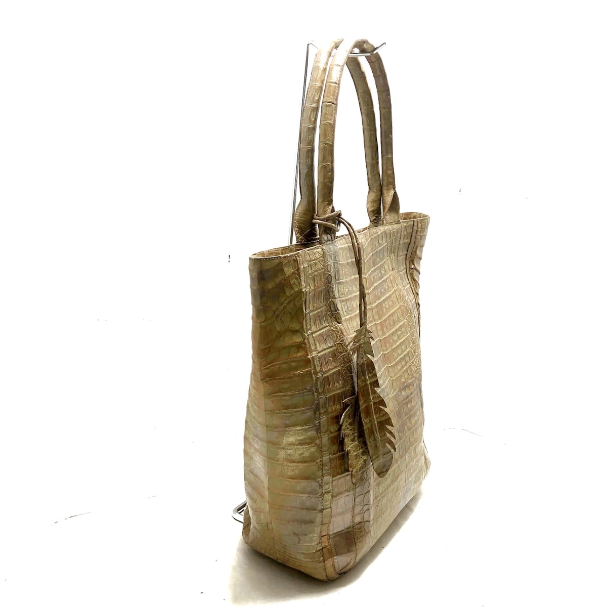 ナンシーゴンザレス/トートバッグ/ベージュ×マルチ/クロコダイルの買取
