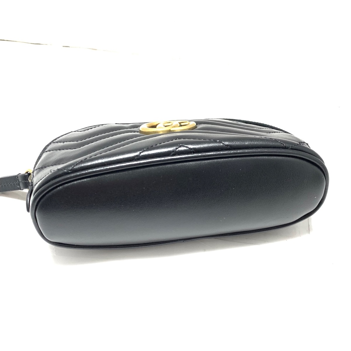 グッチ/ポーチ/GGマーモント/黒/レザー/型番：625544の買取実績