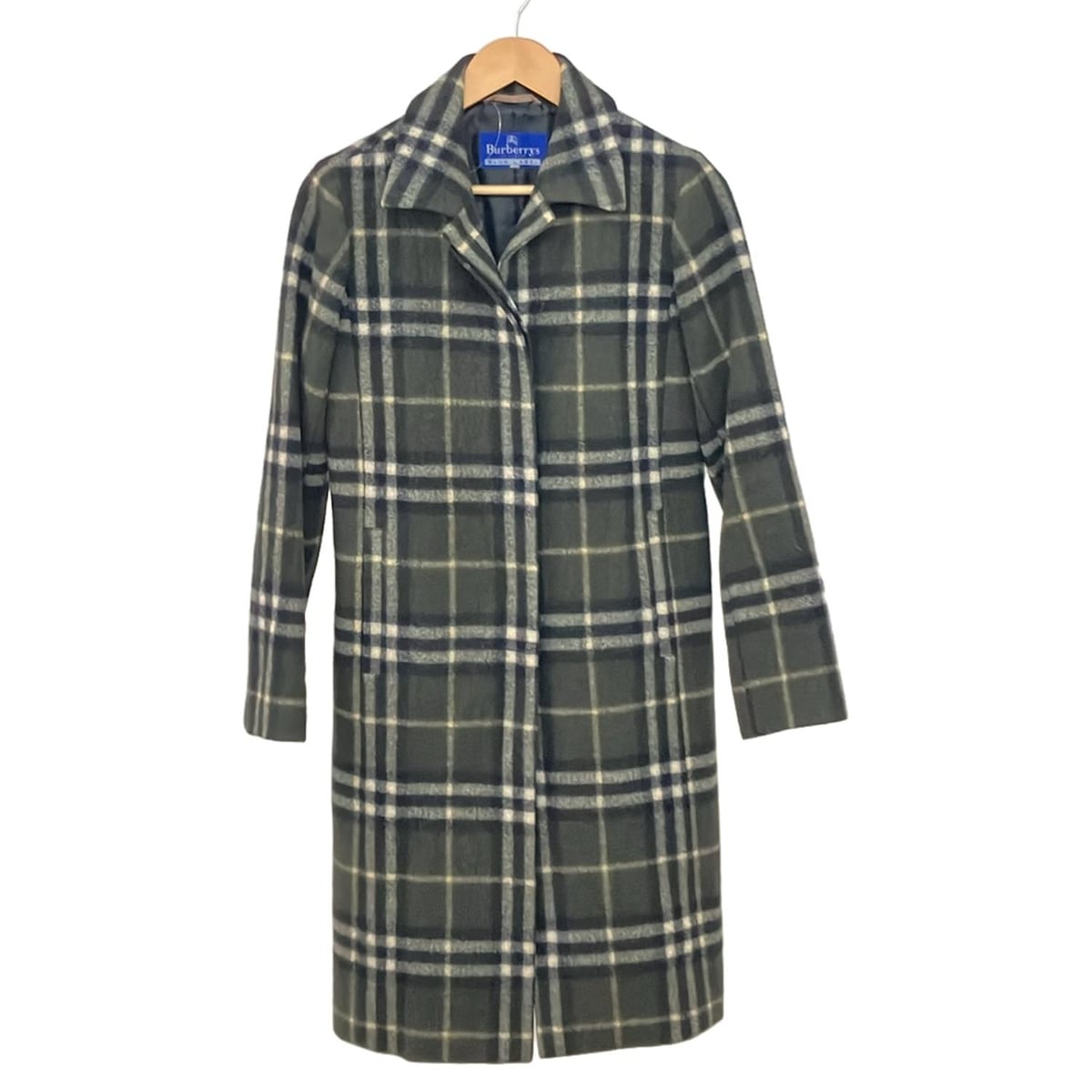 バーバリーブルーレーベル ファーフードつきウールコート サイズ38.M