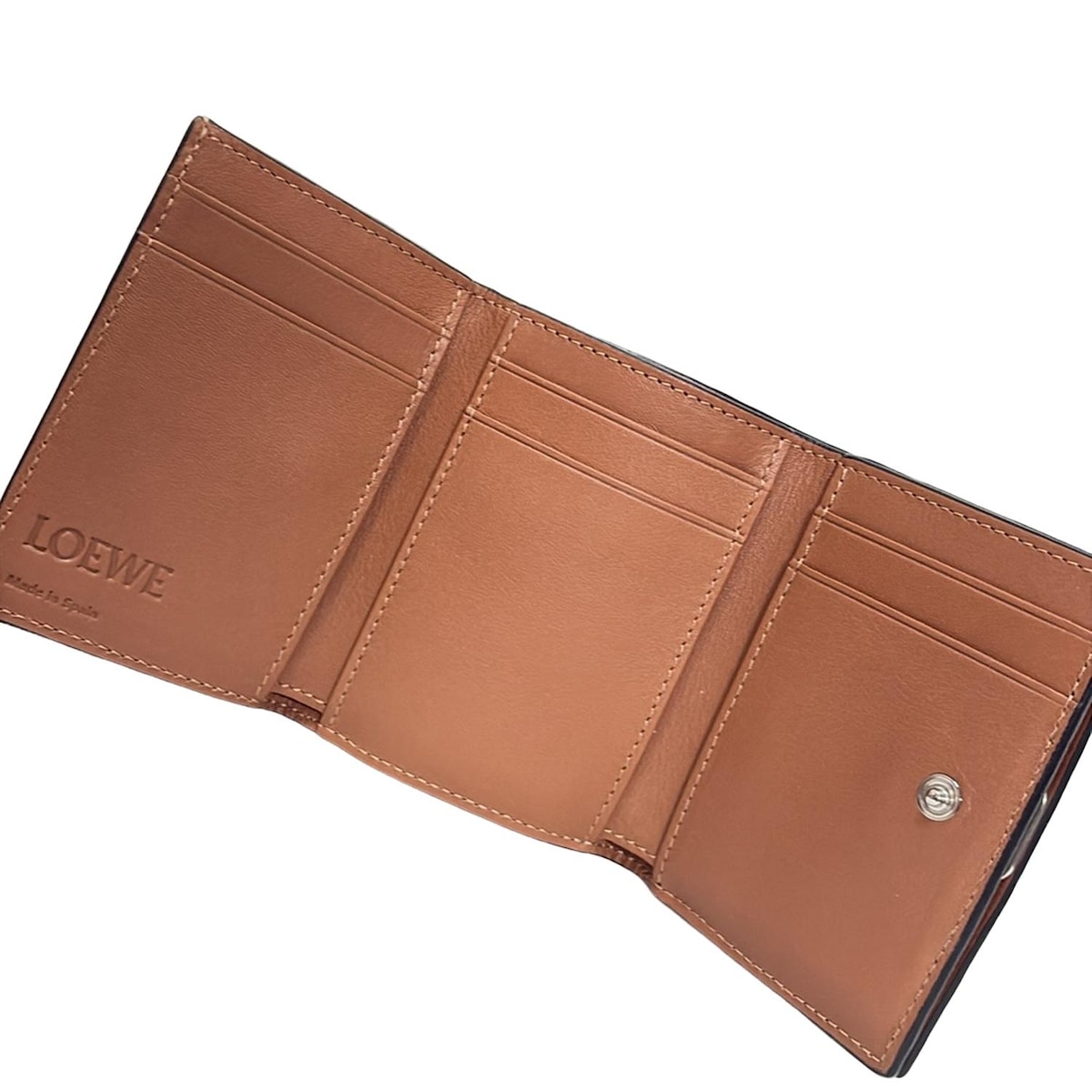 ロエベ/3つ折り財布/アナグラム トライフォールド ウォレット/ブラウン