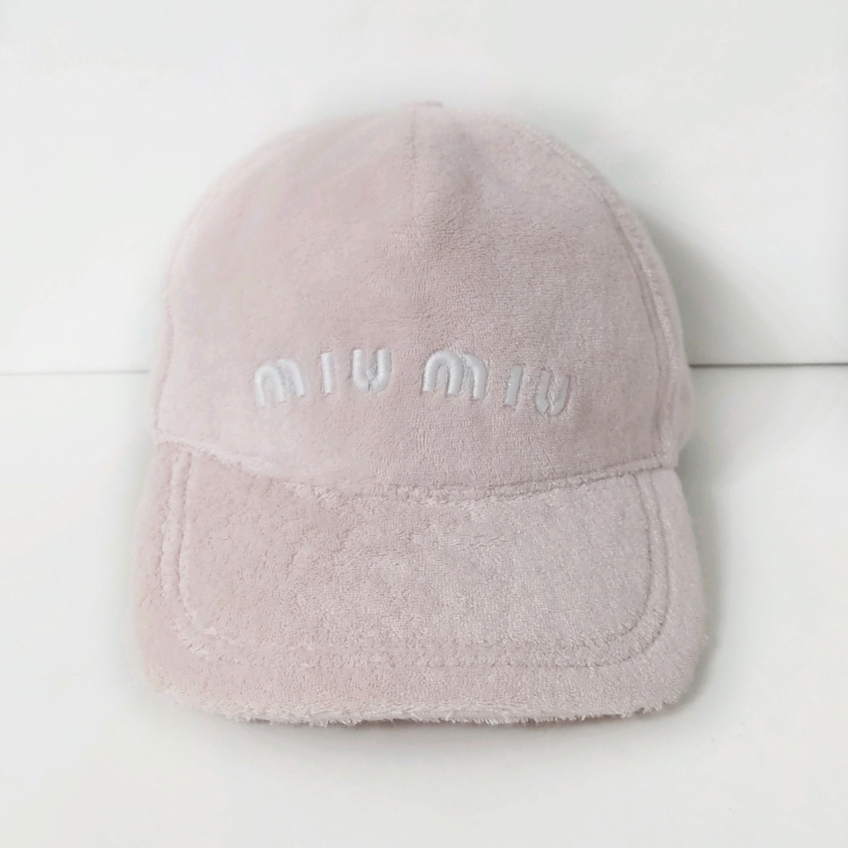 ミュウミュウ/帽子/ピンク×白/サイズ：Mの買取実績【ブランディア】