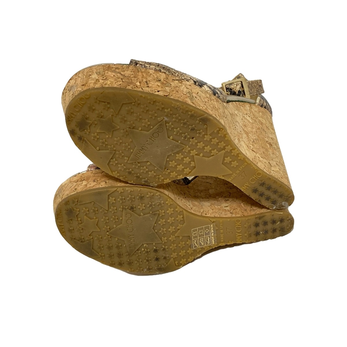 ジミーチュウ サンダル 37 レディース - ウェッジソール レザー