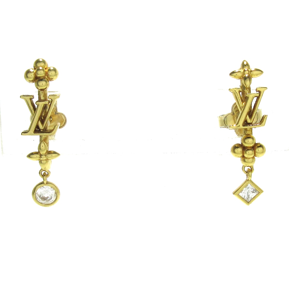 ルイヴィトン/ピアス/LV インザスカイ/ゴールド×クリア/型番：M01257の