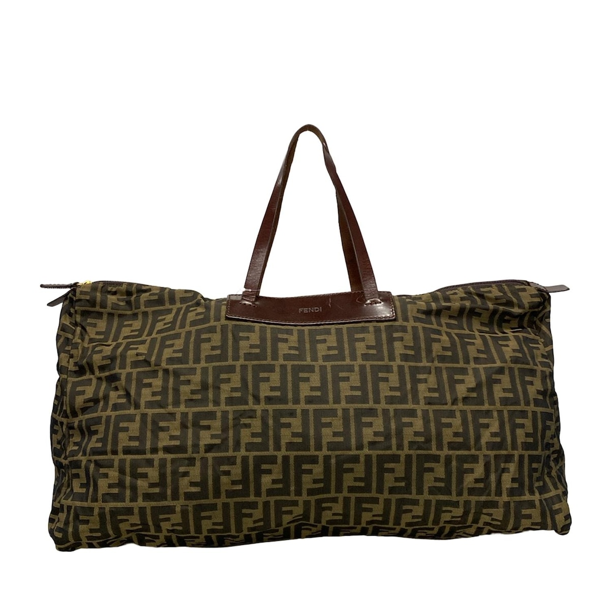 フェンディ/ボストンバッグ/ズッカ柄/ブラウン×ダークブラウン