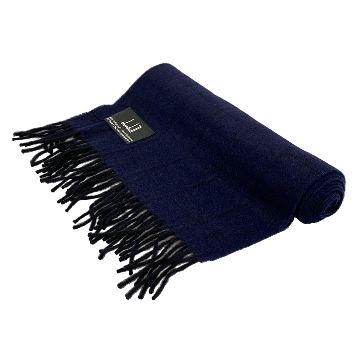 ダンヒル マフラー美品 - ネイビー×黒 チェック柄 カシミヤ（19239981