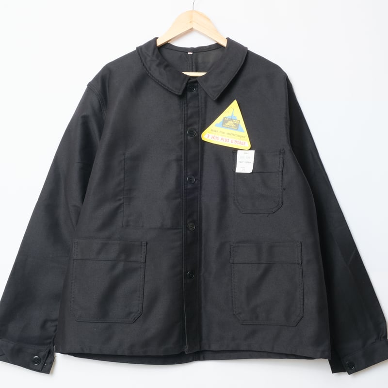 50-60s Le Mont St Michel Black Moleskin Jacket