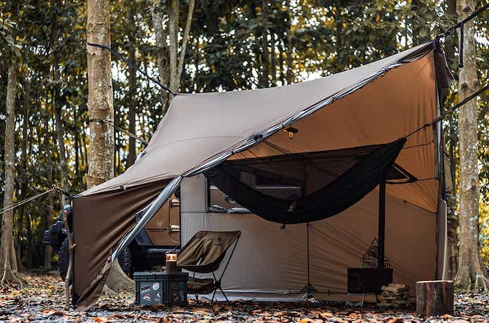 カーサイド仕様でも使える！ワンティグリスから、ハンモック泊の夢を