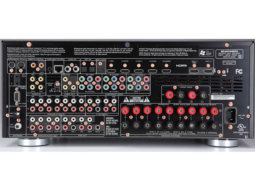 Marantz SR7005 Home theater receiver with 3D-ready HDMI switching