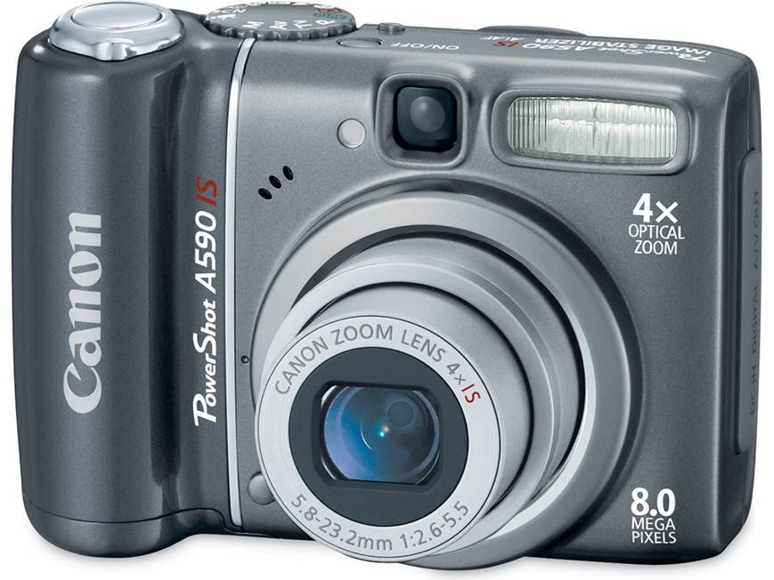 Canon PowerShot A590 IS 8-megapixel digital camera with 4X optical