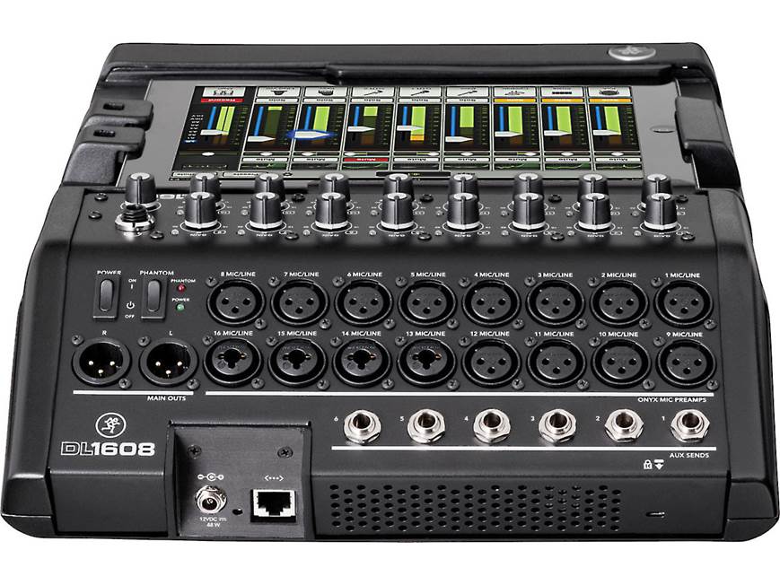 Mackie DL1608 16-channel digital live sound mixer with iPad
