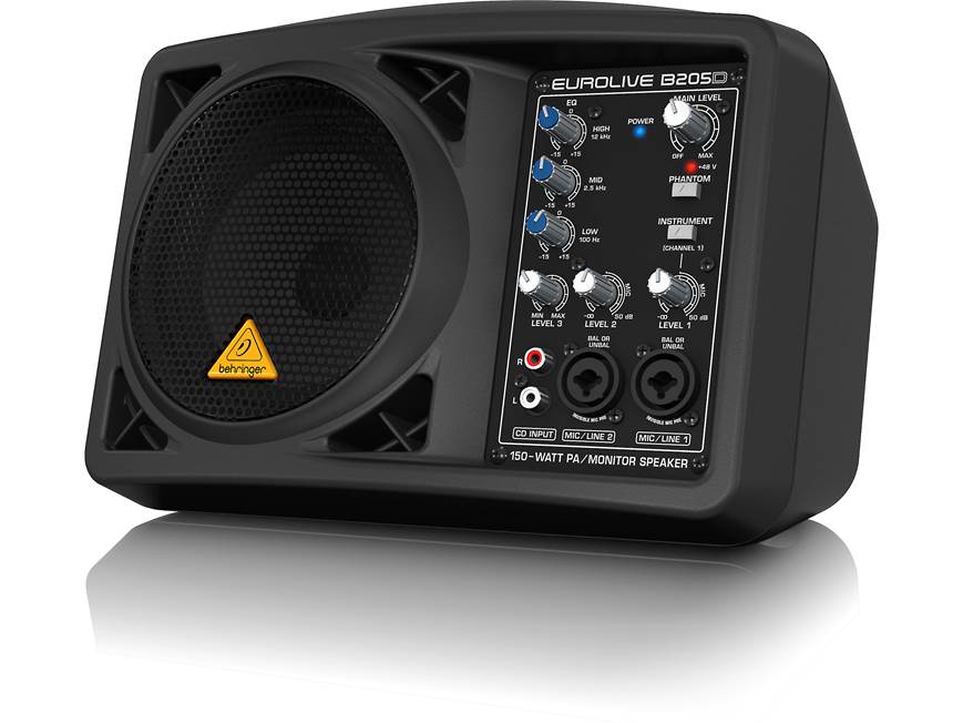 Behringer B205D — 150W peak Compact powered PA speaker/personal