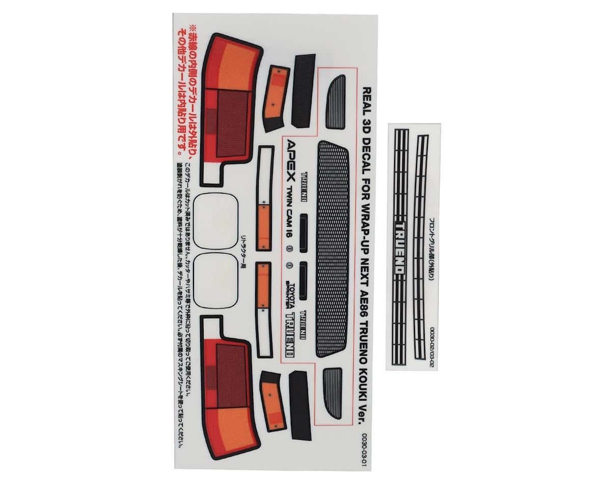 WRAP-UP NEXT REAL 3D Detail Up Replacement Decal (Yokomo Toyota