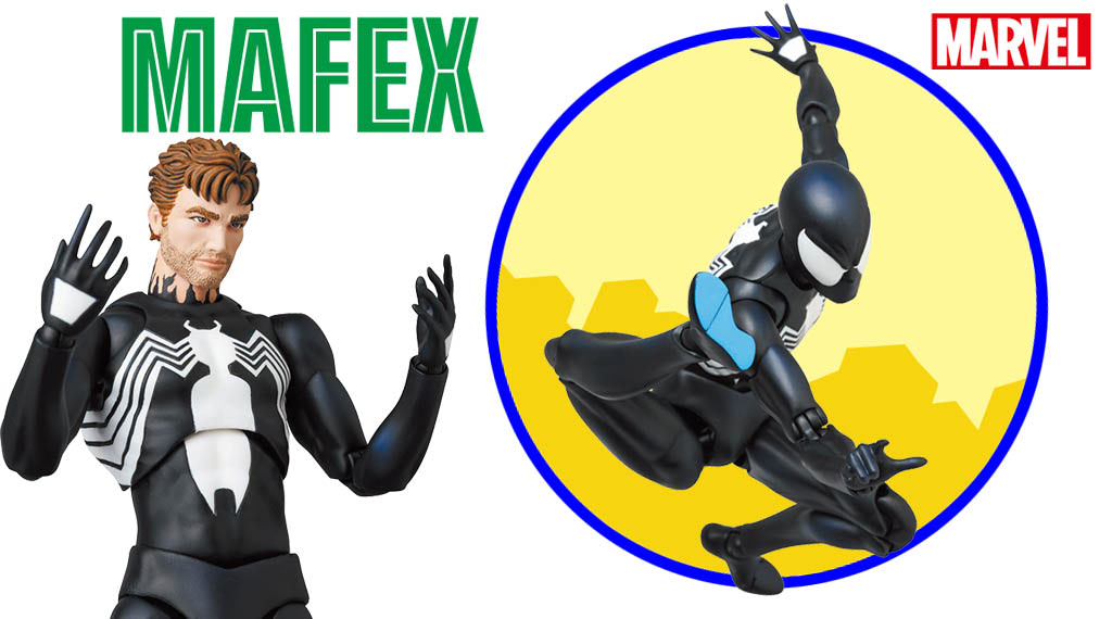 ブラックコスチュームのスパイダーマンがアクションフィギュアに