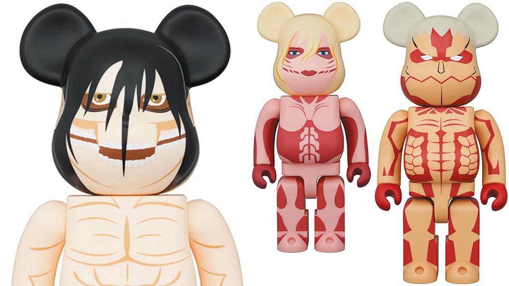 TVアニメ『進撃の巨人』の巨人たちが400％のベアブリックに