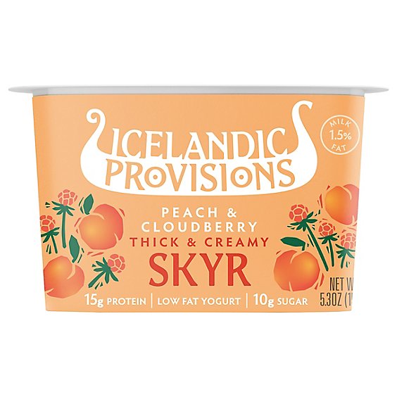 Icelandic Provisions Peach & Cloudberry Icelandic Skyr - 5.3 Oz