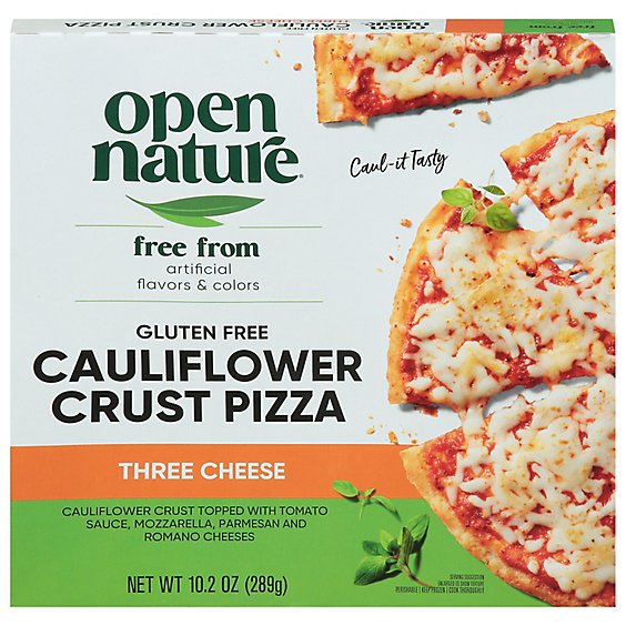 Open Nature Pizza Cauliflower Crust Three Cheese Gluten Free